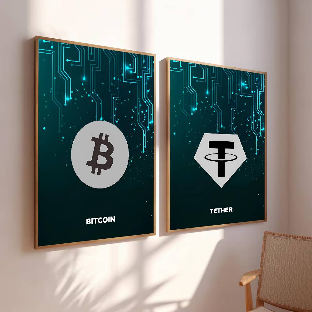 Tech Circuit Crypto Symbol Pos - Tech Office Wall review and price