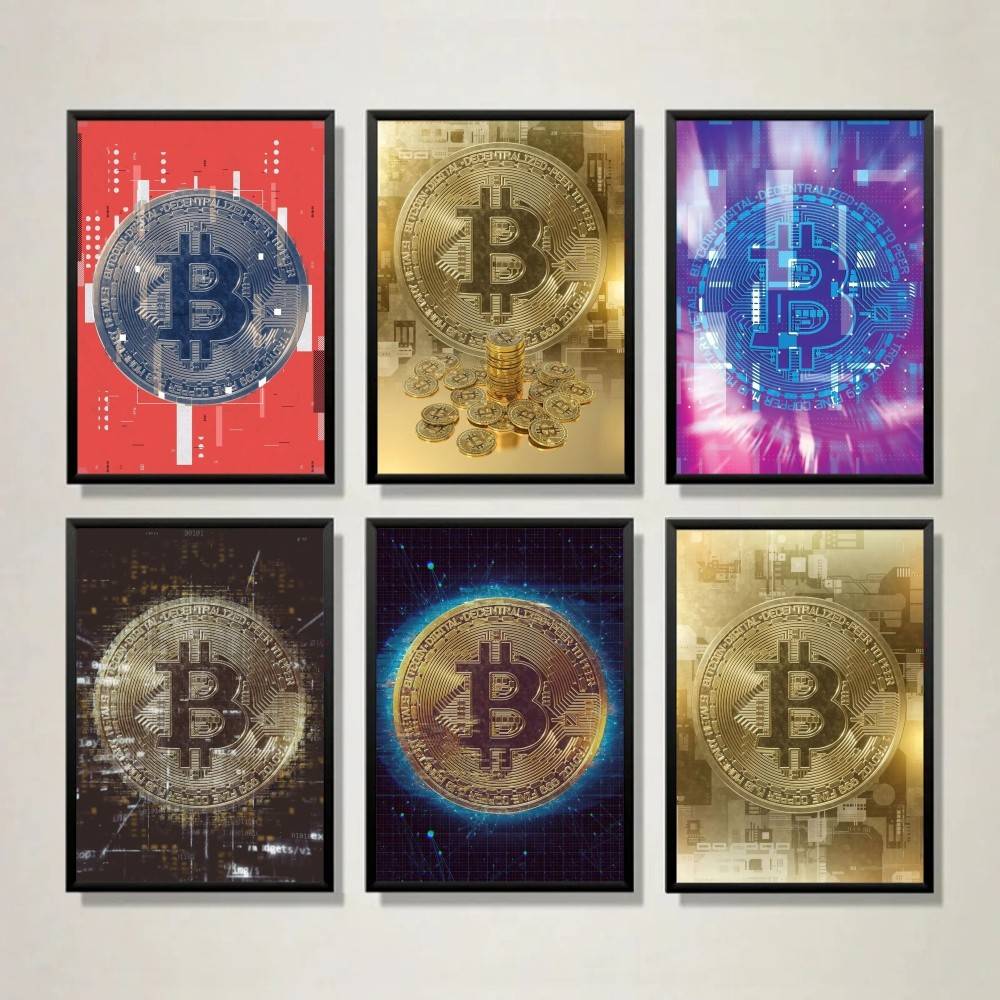 Cyber Tech Circuit Golden Coin - Tech Office Wallpaper review and price
