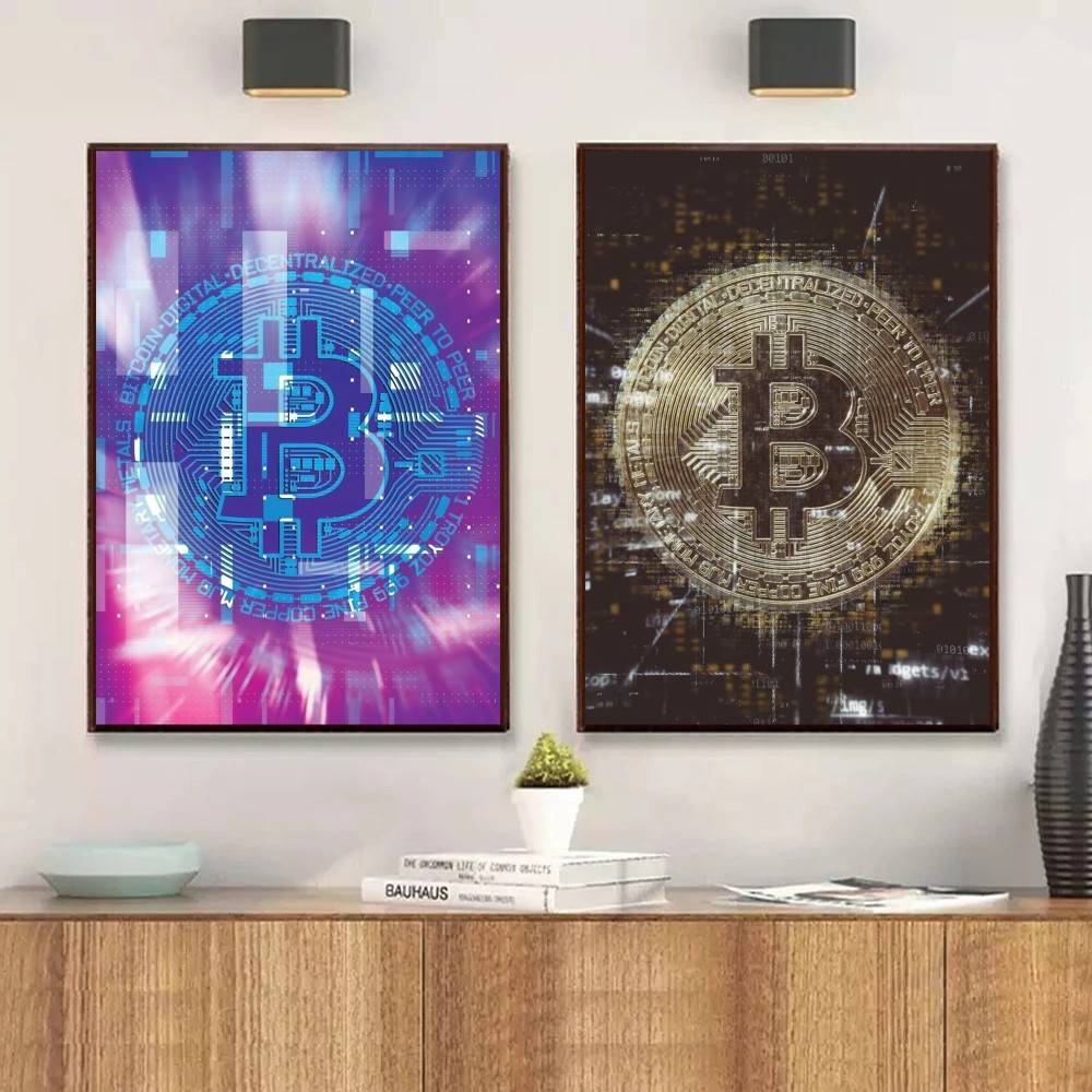 Cyber Tech Circuit Golden Coin - Tech Office Wallpaper review and price